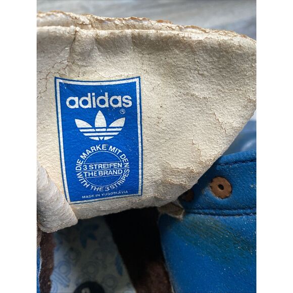 Vintage Adidas St. Moritz Ski Boot Blue White Trefoil Logo 1970s 1980s Rare SZ 9 - Picture 8 of 16